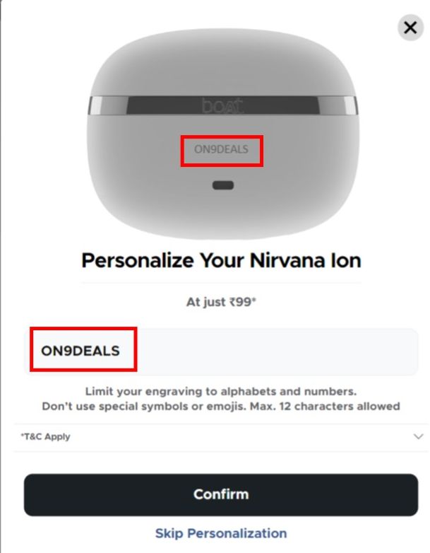 Personalize Boat Airdopes