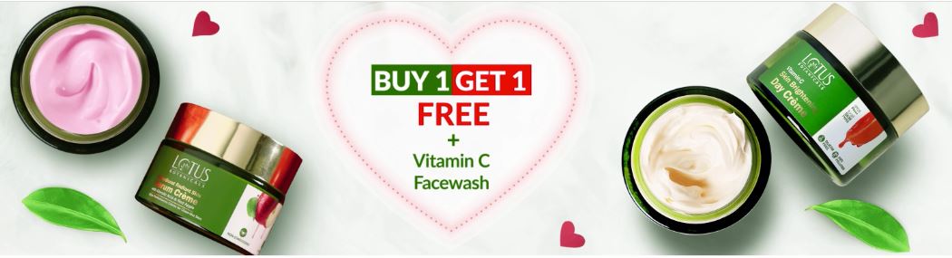 Lotus Botanicals Buy 1 Get 1 + Vitamin C Face Wash Worth Rs 295 Free + Extra 5% OFF