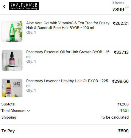 Soulflower Get Any 3 Bestsellers