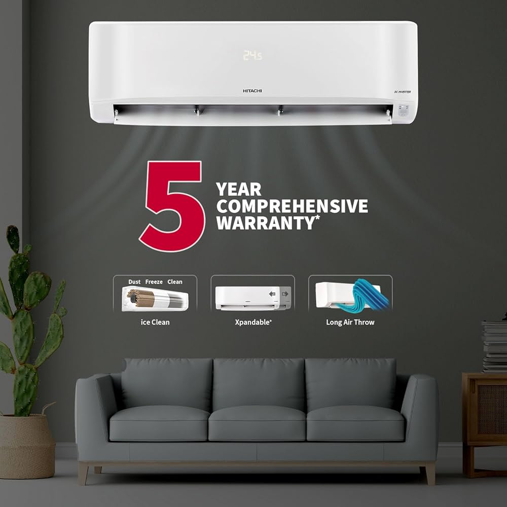 Hitachi 1.5 Ton 5 Star Xpandable+ Inverter AC with 5 Years Warranty