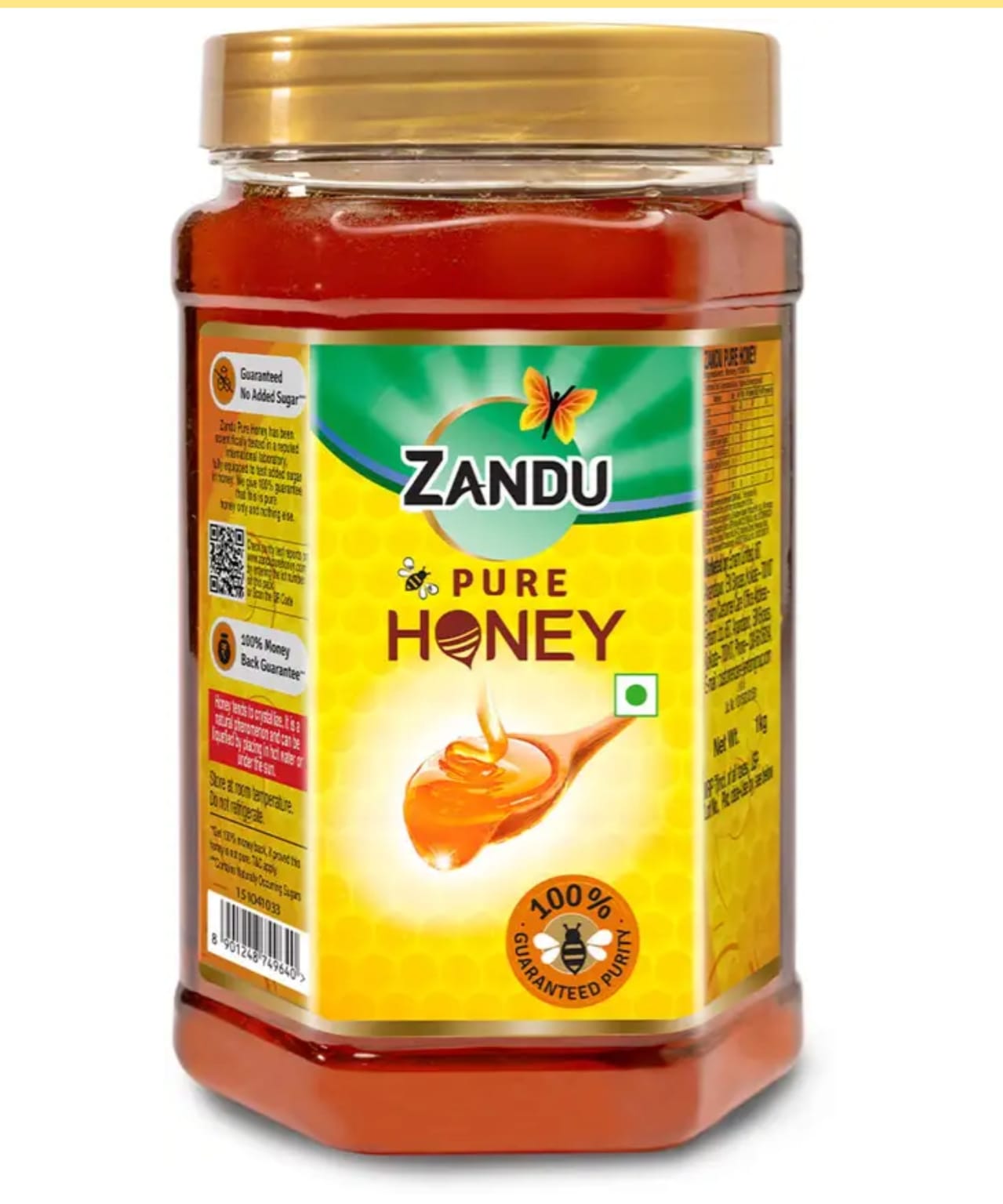 ZANDU Pure Honey 1kg – 100% Natural & No Added Sugar