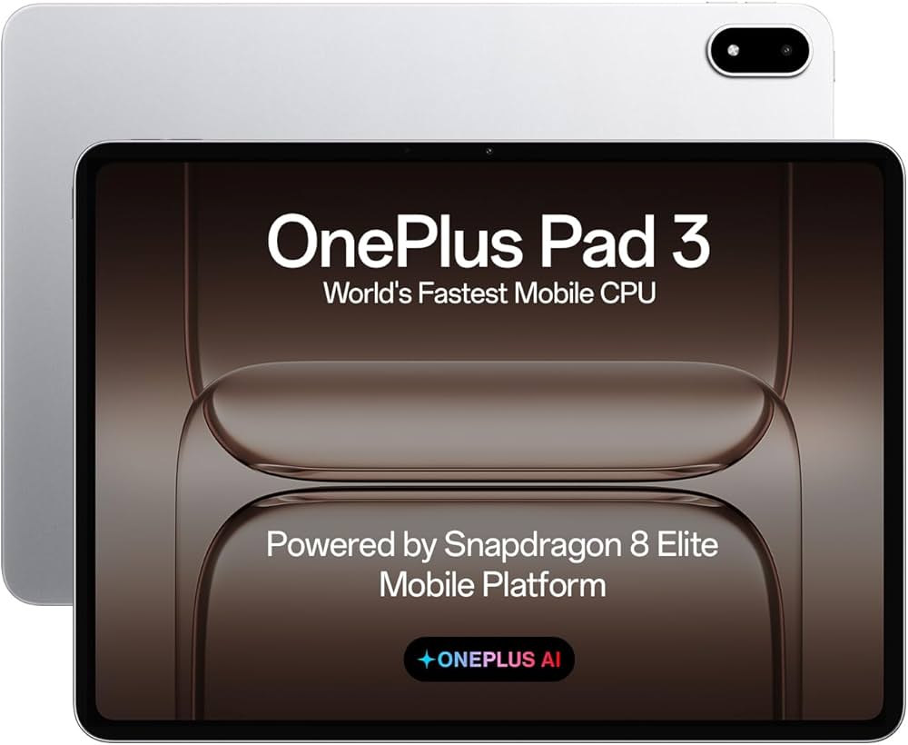 OnePlus Pad 3 Tablet Snapdragon 8 Elite, 3.4K Display, 12140mAh Battery Starting @ ₹44,999